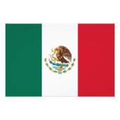 Mexico Vlag, Bandera de Mexicaanse Republiek Foto Afdruk (Voorkant)