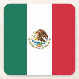 Mexico Vlag, Bandera de Mexicaanse Republiek Kartonnen Onderzetters
