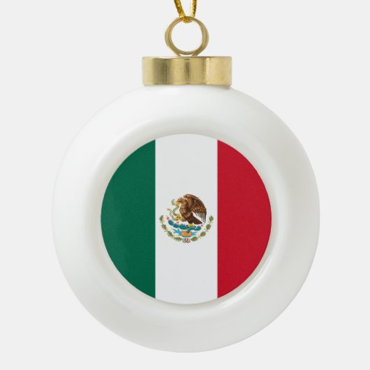 Mexico Vlag, Bandera de Mexicaanse Republiek Keramische Bal Ornament (Voorkant)