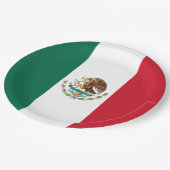 Mexico Vlag, Bandera de Mexicaanse Republiek Papieren Bordje (Gekanteld)