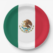 Mexico Vlag, Bandera de Mexicaanse Republiek Papieren Bordje (Voorkant)