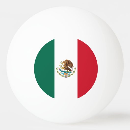 Mexico Vlag, Bandera de Mexicaanse Republiek Pingpongbal (Achterkant)