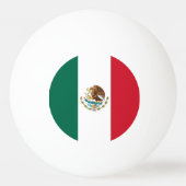 Mexico Vlag, Bandera de Mexicaanse Republiek Pingpongbal (Voorkant)