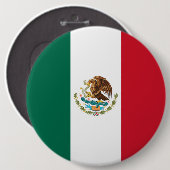 Mexico Vlag, Bandera de Mexicaanse Republiek Ronde Button 6,0 Cm (Voorkant /achterkant)