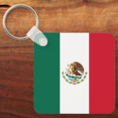 Mexico Vlag, Bandera de Mexicaanse Republiek Sleutelhanger (Voorkant)