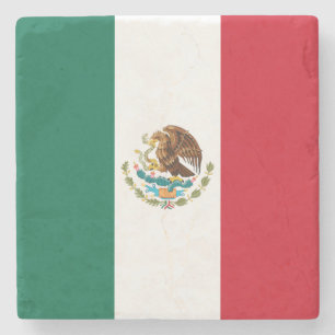 Mexico Vlag, Bandera de Mexicaanse Republiek Stenen Onderzetter