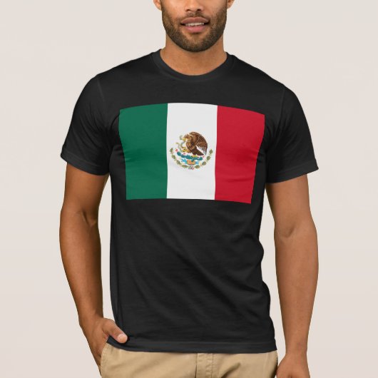 Mexico Vlag, Bandera de Mexicaanse Republiek T-shirt (Voorkant)