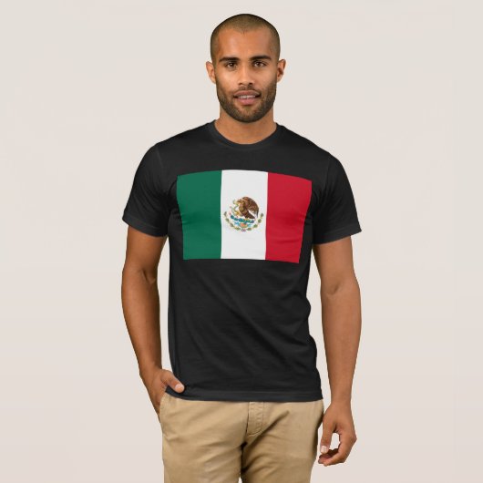 Mexico Vlag, Bandera de Mexicaanse Republiek T-shirt (Voorkant volledig)