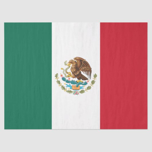 Mexico Vlag, Bandera de Mexicaanse Republiek Tissuepapier (Voorkant)