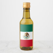 Mexico Vlag, Bandera de Mexicaanse Republiek Wijn Etiket (Voorkant)