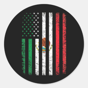 Mexico Vlag Cadeau 4 juli VS Amerikaans Mexicaans Ronde Sticker