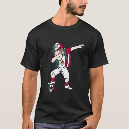 Mexico Vlag Dabbing Boy Mexicaans voetbalteam Mexi T-shirt (Voorkant)