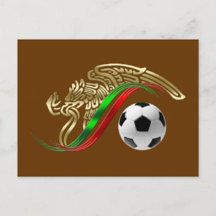 Mexico vlag Emlem Soccer futbol Logo Briefkaart