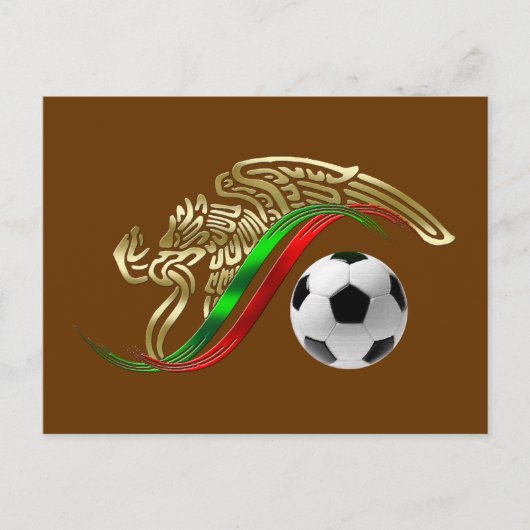 Mexico vlag Emlem Soccer futbol Logo Briefkaart (Voorkant)