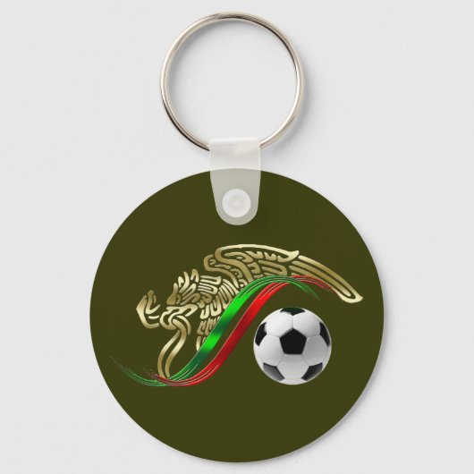 Mexico vlag Emlem Soccer futbol Logo Sleutelhanger (Voorkant)