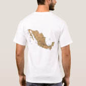 Mexico Vlag en kaart T-shirt (Achterkant)