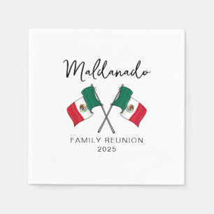 Mexico Vlag Familie Reünie Servet