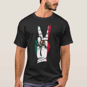 Mexico Vlag Hand Vredesbord Mexico T-shirt