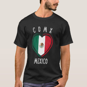 Mexico Vlag Hart CDMX City T-shirt