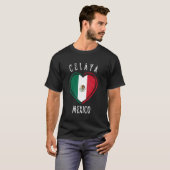 Mexico Vlag Hart Celaya Stad T-shirt (Voorkant volledig)