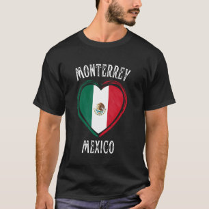 Mexico Vlag Hart Monterrey City T-shirt