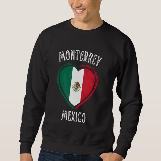 Mexico Vlag Hart Monterrey City Trui (Voorkant)