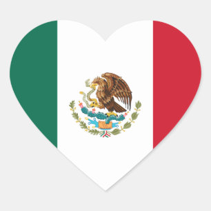 Mexico Vlag Hart Sticker