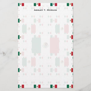 Mexico vlag in meerdere kleurrijke lagen 2 briefpapier