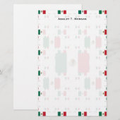 Mexico vlag in meerdere kleurrijke lagen 2 briefpapier (Voorkant / Achterkant)