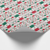 Mexico vlag in meerdere kleurrijke lagen cadeaupapier (Hoek)