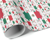 Mexico vlag in meerdere kleurrijke lagen cadeaupapier (Rol Hoek)