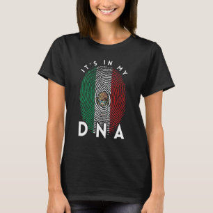 Mexico vlag in mijn DNA-poel Mexicaanse vingerafdr T-shirt