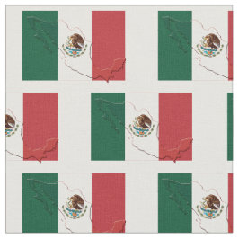 MEXICO Vlag Kaart Omtrek Stof