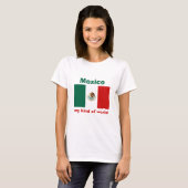 Mexico Vlag + Kaart + Tekst T-shirt (Voorkant volledig)