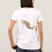 Mexico Vlag + Kaart + Tekst T-shirt (Achterkant)