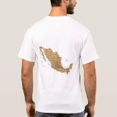 Mexico Vlag + Kaart + Tekst T-Shirt (Achterkant)