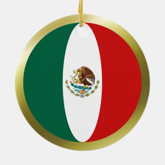 Mexico-vlag Keramisch Ornament (Achterkant)