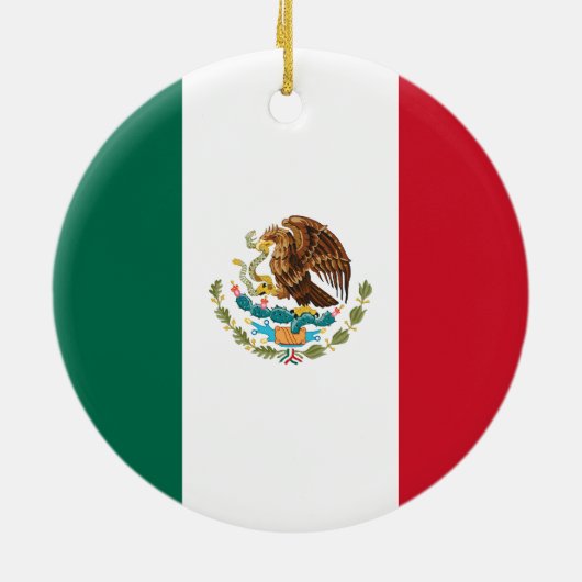 Mexico-vlag Keramisch Ornament (Achterkant)