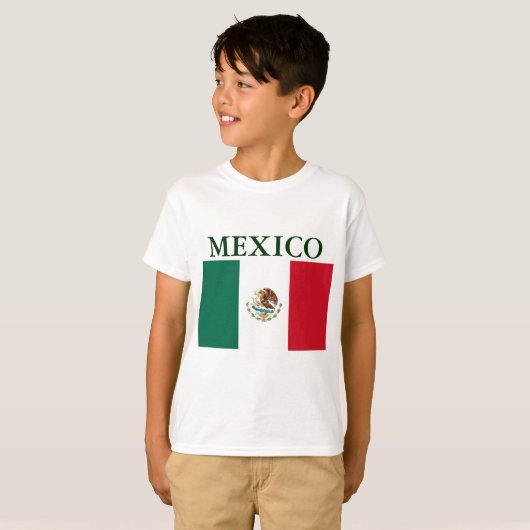 Mexico Vlag Kinder T-shirt (Voorkant volledig)