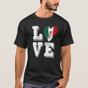 Mexico Vlag Liefde Mexico 3 T-shirt