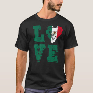 Mexico Vlag Liefde Mexico T-shirt