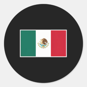 Mexico vlag met Mexicaanse nationale kleuren Ronde Sticker