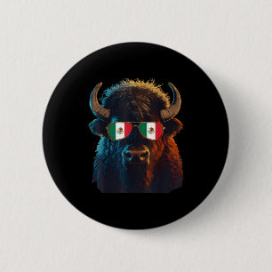 Mexico Vlag Mexicaanse Trots Mexicaanse Roots Mexi Ronde Button 5,7 Cm
