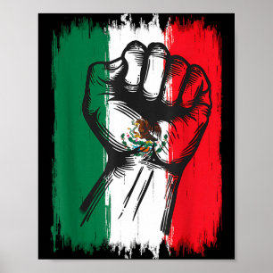 Mexico vlag Mexicaanse trots Mexicaanse wortels Me Poster