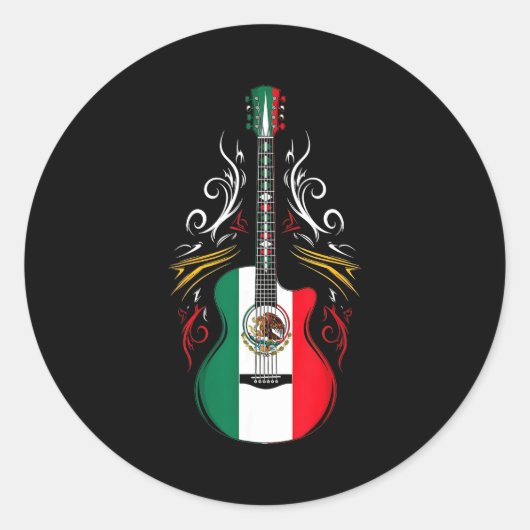 Mexico vlag Mexicaanse trots Mexicaanse wortels Me Ronde Sticker (Voorkant)