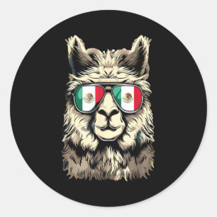 Mexico vlag Mexicaanse trots Mexicaanse wortels Me Ronde Sticker