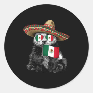 Mexico vlag Mexicaanse trots Mexicaanse wortels Me Ronde Sticker