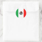 MEXICO-VLAG - NATIONALE MEXICAANSE VLAG RONDE STICKER (Tas)