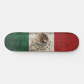 Mexico vlag op oude houten korrel persoonlijk skateboard (Horizontaal)