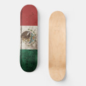 Mexico vlag op oude houten korrel persoonlijk skateboard (Voorkant)